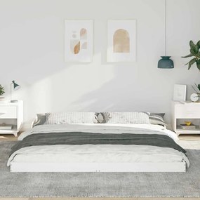 vidaXL Σκελετός Κρεβατιού Λευκό 180 x 200 cm Μασίφ ξύλο πεύκου