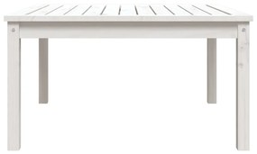 vidaXL Τραπέζι Κήπου Λευκό 82,5x82,5x45 εκ. από Μασίφ Ξύλο Πεύκου