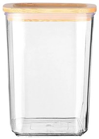 Δοχείο Αποθήκευσης Bamboo Essentials 01-24260 800ml Στοιβαζόμενο Natural-Clear Estia Plastic,Bamboo