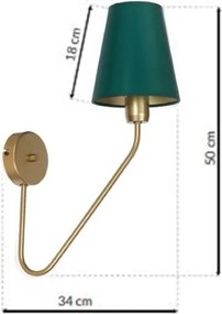 Απλίκα Τοίχου Victoria με καπέλο Μπρονζέ