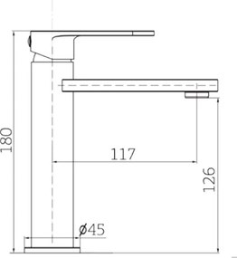 Orabella Aspen 10426 Chrome - Μπαταρία νιπτήρα