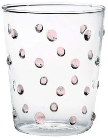Ποτήρι Νερού Party PY00108 450ml Pink-Clear Zafferano Glass