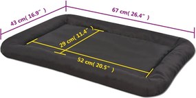 vidaXL Στρώμα Σκύλου Μαύρο Μέγεθος L