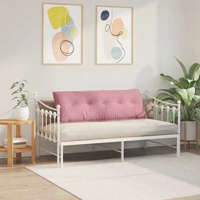 vidaXL Μαξιλάρι Πλάτης Ροζ 140 x 50 cm Υφασμάτινο Κορντουρά