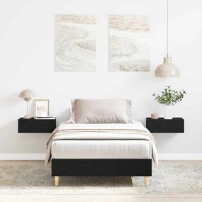 vidaXL Σκελετός Κρεβατιού Μαύρη δρυς 90 x 190 cm Επεξεργασμένο ξύλο