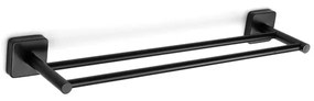 KARAG QUATTRO Πετσετοκρεμάστρα διπλή QUATTRO 4262 55 Μαύρη ματ KARAG 60cm KARAG-3800201584180