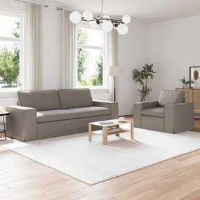 vidaXL Σετ Καναπέ 2 pcs Taupe 222 x 80 x 82 εκ ύφασμα