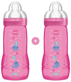 Μπιμπερό Easy Active Deep Ocean 365SG (Σετ 2τμχ) 330ml 4+ Μηνών Candy Pink Mam 330ml Silicon,Plastic
