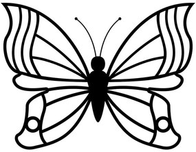 Διακοσμητικό Τοίχου Butterfly 891TNL1756 60x45cm Black Wallity Μέταλλο