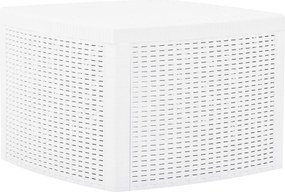 vidaXL Βοηθητικό Τραπέζι Λευκό 54 x 54 x 36,5 εκ. Πλαστικό