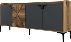 Κονσόλα Καρυδί / Ανθρακί RAFE 180x35x78
