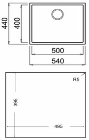 Νεροχύτη με Ένα Κύπελλο Teka Square 50.40 TG (60 cm)