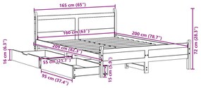 ΣΚΕΛΕΤΟΣ ΚΡΕΒΑΤΙΟΥ ΧΩΡΙΣ ΣΤΡΩΜΑ 160X200 ΕΚ ΜΑΣΙΦ ΞΥΛΟ ΠΕΥΚΟΥ 3309764