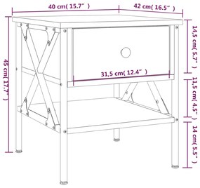 ΚΟΜΟΔΙΝΑ 2 ΤΕΜ. ΓΚΡΙ SONOMA 40X42X45 ΕΚ. ΑΠΟ ΕΠΕΞΕΡΓΑΣΜΕΝΟ ΞΥΛΟ 825960