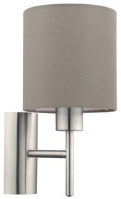 Φωτιστικό Τοίχου Pasteri 94925 Taupe Eglo Metal, Fabric