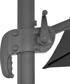 vidaXL Ομπρέλα Κήπου με Προβολέα και Στύλο Αλουμινίου Ανθρακί 400x300 εκ.