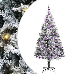 vidaXL Τεχνητό Χριστουγεννιάτικο Δέντρο με 300 LED Λευκό 180 cm