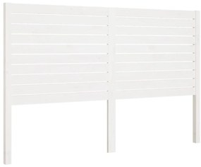 vidaXL Κεφαλάρι Κρεβατιού Λευκό 166 x 4 x 100 εκ. Μασίφ Ξύλο Πεύκου