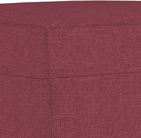 vidaXL Πολυθρόνες Σετ 3 Τεμαχίων Μπορντό από Ύφασμα με Μαξιλάρια