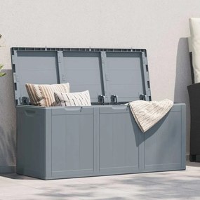vidaXL Μπαούλο Αποθήκευσης Κήπου Γκρι 270 Λίτρα Όψη ξύλου από PP