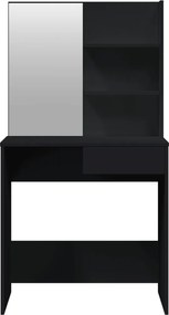 vidaXL Μπουντουάρ Σετ Μαύρο 74,5 x 40 x 141 εκ.