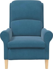 vidaXL Πολυθρόνα Μπλε 76 x 94 x 102 εκ. Βελούδο