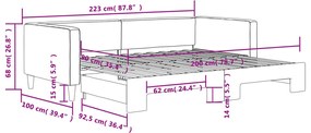 ΚΑΝΑΠΕΣ ΚΡΕΒΑΤΙ ΣΥΡΟΜΕΝΟΣ TAUPE 90 X 200 ΕΚ. ΥΦΑΣΜΑΤΙΝΟΣ 3196581