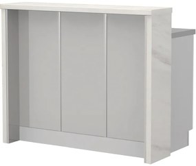 Πάγκος νησίδας Modena-Μήκος: 120 εκ.-Γκρι ανοιχτό-White Marble