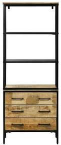 vidaXL Highboard Καφέ 70 x 35 x 180 εκ. Μασίφ ξύλο μάνγκο