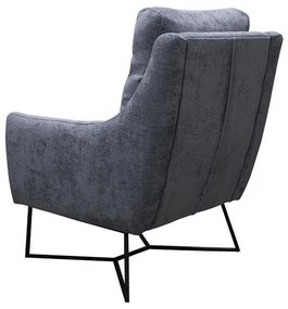 Πολυθρόνα New Giuliana Fylliana με Μεταλλικά Πόδια Γκρί 70x90x100 εκ. 70x90x100 εκ.