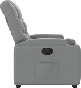 vidaXL Πολυθρόνα Ανακλινόμενη Ανοιχτό Γκρι Υφασμάτινη