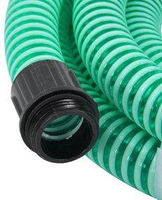 vidaXL Σωλήνας Αναρρόφησης Ορειχ. Συνδέσεις Πράσινος 10 μ/1,1" PVC