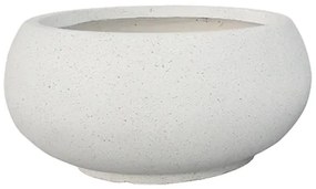 MarHome ΚΑΣΠΩ FIBER CLAY ΛΕΥΚΟ-ΓΡΑΝΙΤΗ ΓΑΒΑΘΑ ΜΕΓΑΛΟ Φ55x25cm 06-20725-L