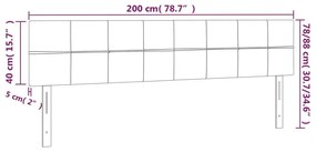 Κεφαλάρια Κρεβατιού 2 τεμ.Σκούρο Μπλε 100x5x78/88 εκ. Βελούδινο - Μπλε