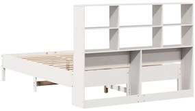 vidaXL Κρεβάτι Βιβλιοθήκη Χωρίς Στρώμα 120x200 εκ Μασίφ Ξύλο Πεύκο