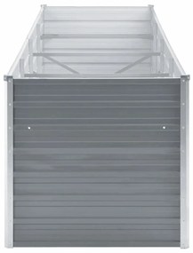 vidaXL Ζαρντινιέρα Υπερυψωμένη Γκρι 320x80x77 εκ. Γαλβανισμ. Χάλυβας