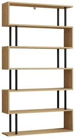 Βιβλιοθήκη Ziza σε oak απόχρωση 90x22x162,6 εκ. 90x22x162.6 εκ.