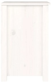 vidaXL Κομοδίνα 2 τεμ. Λευκά 40x35x55 εκ. από Μασίφ Ξύλο Πεύκου