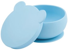 MinikOiOi Μπωλ Σιλικόνης με καπάκι Blue