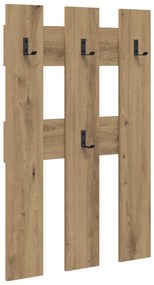 vidaXL Τοίχου Κρεμάστρα με αποθήκευση artisan δρυς 65 x 3 x 100 εκ.