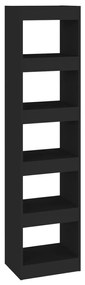 vidaXL Βιβλιοθήκη/Διαχωριστικό Χώρου Μαύρο 40 x 30 x 166 εκ.