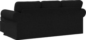 vidaXL Καναπές Μαύρο 195 x 138 x 80 εκ ύφασμα