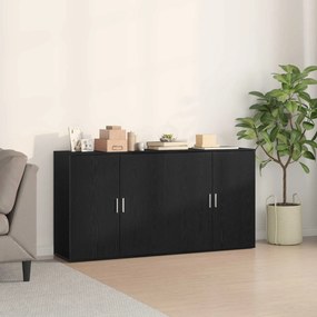 vidaXL Πλαϊνό γραφείο 2 pcs Μαύρη Οξυά 79 x 38 x 80 εκ.