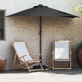 vidaXL Ομπρέλα Κήπου Μαύρο 294 x 150 x 224 εκ. ύφασμα