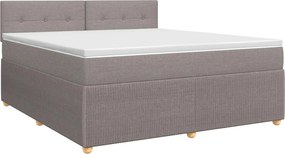 vidaXL Κρεβάτι box spring με στρώμα Taupe 140 x 190 cm Ύφασμα
