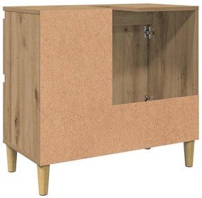 vidaXL Ντουλάπι Νιπτήρα Αρτισιανή Δρυς 65x33x60 εκ. Επεξ. Ξύλο