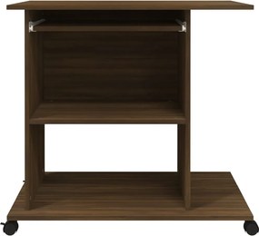 vidaXL Γραφείο Υπολογιστή Καφέ Δρυς 80x50x75 εκ. Επεξεργασμένο Ξύλο