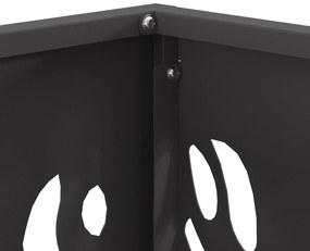 vidaXL Τζάκι Τετράγωνο Μαύρο 40x40x40 εκ. Ατσάλι
