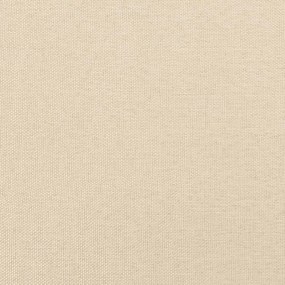 vidaXL Κρεβάτι Boxspring με Στρώμα Κρεμ 120x190 εκ. Υφασμάτινο