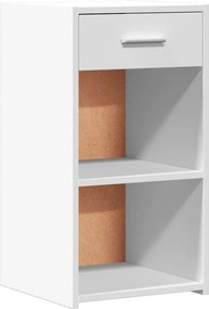 vidaXL Κομοδίνα 2 τεμ. Λευκά 35x34x65 εκ. από Επεξεργασμένο Ξύλο
